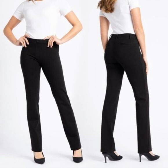 BETABRAND Classic Black Straight Leg Dress Yoga Pant Business Office Size Small - Picture 1 of 10